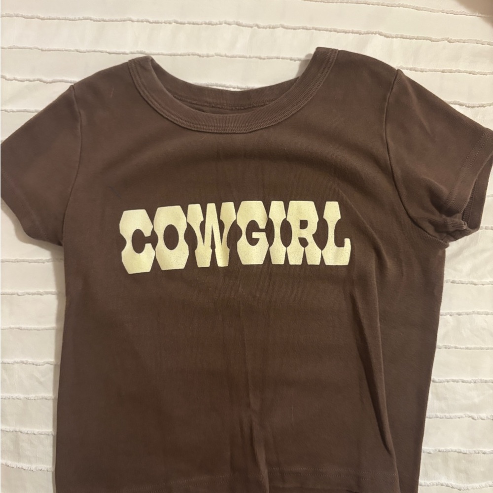 Brandy Melville Brown Cowgirl Tee